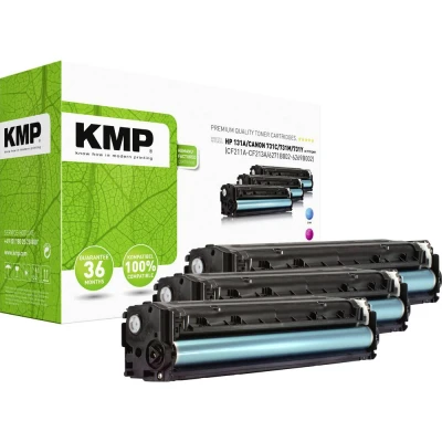 Immagine di KMP Toner sostituisce HP 131A, CF211A, CF212A, CF213A Compatibile Imballo multiplo Ciano, Magenta, Giallo 1800 pagine H T171 CMY 1236,0030