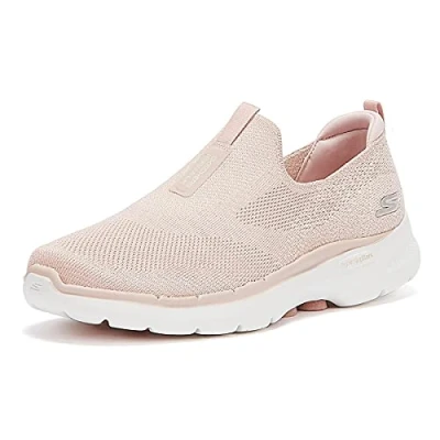 Immagine di Skechers Go Walk 6 Glimmering, Scarpe da ginnastica Donna, Lt Rosa Tessile Trim, 43 EU