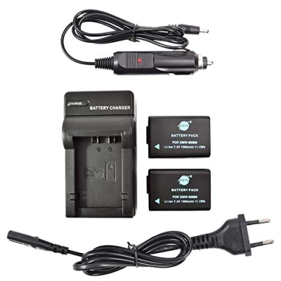 Immagine di DSTE 2 Pacco Ricambio Batteria DMW BMB9E BMB9 + DC108E Caricabatteria per Panasonic Lumix DMC FZ40 FZ45 FZ47 FZ48 FZ60 FZ62 FZ70 FZ72 FZ100 FZ150 DC FZ80