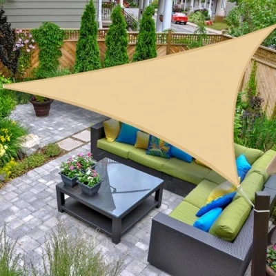 Immagine di AXT SHADE Tenda a Vela Ombreggiante Impermeabile Triangolare 3,6x3,6x3,6m da Sole Parasole e Protezione Raggi UV per Esterno Terrazza Giardino Sabbia