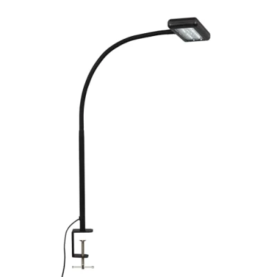 Immagine di Briloner lampada a morsetto LED, con luce diurna, da scrivania interruttore cavo, 7,5 watt, 800 lumen, nero
