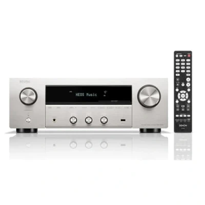 Immagine di Denon DRA 900H Amplificatore AV a 2,2 canali, 145 W, 8 K, con HEOS integrato, colore: Argento