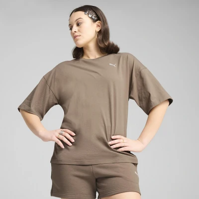 Immagine di Puma Wardrobe Oversized TEE Tshirt basic, Donna, Taglia: XS, Totally taupe