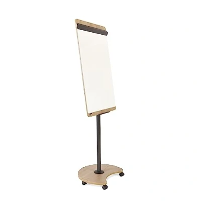 Immagine di Rocada Lavagna Flipchart NAT0616 (L x A) 670 mm 2000 Legno, Quercia, Bianco (RAL 9003) lavabile, scrivibile, regolabile in altezza, incl. vassoio,