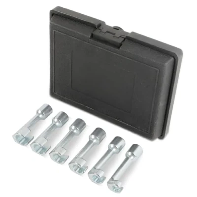 Immagine di PLAYOCCAR 6 Pezzi Chiavi a Bussola per Iniettore Diesel 12PT 1/2&quot; Drive, Kit Chiave Dinamometrica Aperta Tipo L (Dimensioni 12/14/16/17/18/19 mm)