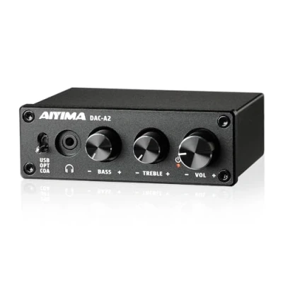 Immagine di AIYIMA DAC A2 DC5V Mini Decodificatore audio alimentato USB Amplificatori per cuffie desktop Coassiale/Ottico a RCA Uscita Convertitore digitale analogico 24 bit 192 KHz