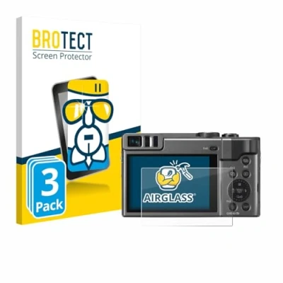 Immagine di brotect Pellicola Protettiva Vetro per Panasonic Lumix DC TZ90 / TZ96 Protezione Schermo (3 Pezzi) [Durezza Estrema 9H, Chiaro]