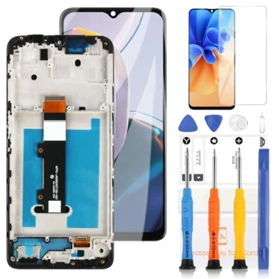 Immagine di Schermo LCD per Motorola Moto E22i / E22 2022 Display Touch Screen Digitizer Assembly Parti di Riparazione Sostituzione con Strumenti(6.5&quot;,Nero Cornice)