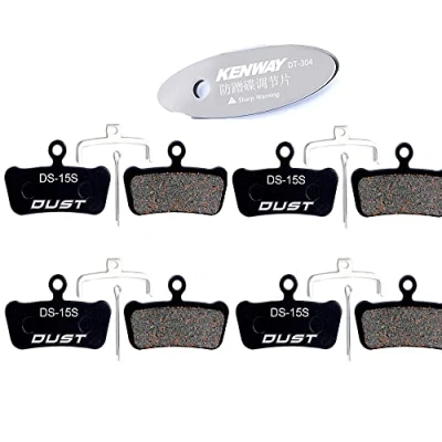 Immagine di CYCEARTH 4 Pairs Pastiglie dei Freni A Disco della Bici Bicicletta per Sram Guida RSC R Avid XO XX Elixir 7 9 Trail pistone (Semi Metallic)