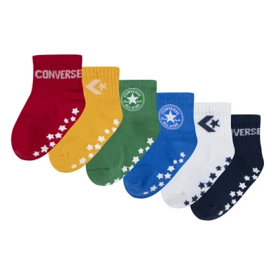Immagine di Converse TODD Gripper 6 PACK Unisex Calze per bambini, Taglia: 16 17, Red