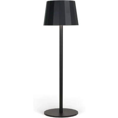 Immagine di Wilmà Classic, Lampada da Tavolo Senza Fili LED Ricaricabile con Touch Control per Interni ed Esterni, Waterproof Impermeabile IP54, 5200 mAh (Nero)