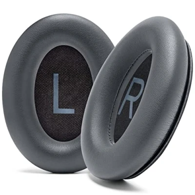 Immagine di WC Wicked Cushions Cuscinetti auricolari di ricambio extra spessi per cuffie Bose QC45 (QuietComfort 45) Eclipse Grey