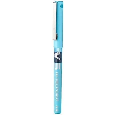 Immagine di PILOT Lotto di 3 penne roller Hi Tecpoint V5, con inchiostro liquido, punta Fine, colore: turchese