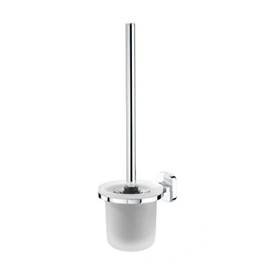 Immagine di Tiger Ramos Scopino e Portascopino da WC, Zamak, Vetro, Cromato, 11 x 37,7 13,5 cm