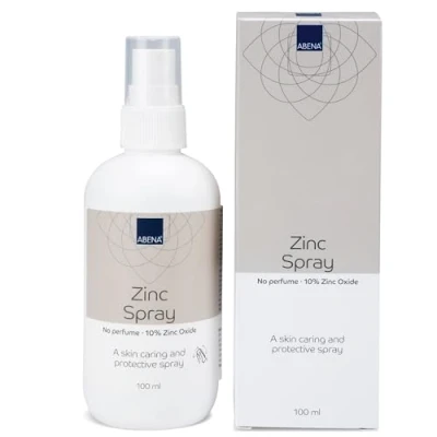 Immagine di ABENA spray di zinco, 100 ml. 10% ossido zinco Senza profumo Delicata sulla pelle e dermatologicamente testato Dosaggio facile Assorbe rapidamente Protezione a lunga durata
