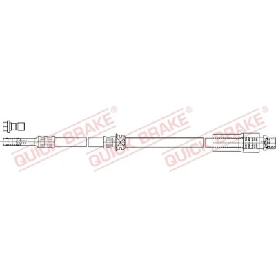 Immagine di QUICK BRAKE 50.835X Tubi Freno 433mm M10x1 con filettatura interna, esterna OPEL: Zafira B, Astra H Caravan