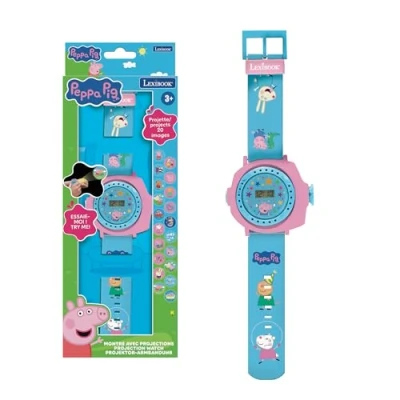 Immagine di Lexibook, Orologio da polso regolabile con proiezioni, proietta 20 immagini di Peppa Pig, schermo digitale, per bambini DMW050PP