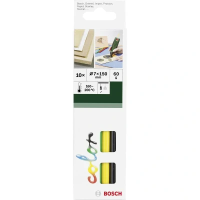 Immagine di Bosch Accessories 2609256D30 Stick colla a caldo 7 mm 150 Assortito vari colori 60 g 10 pz.