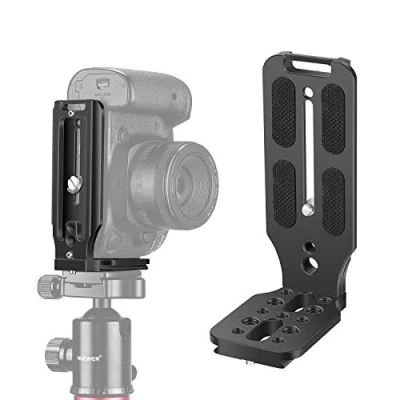 Immagine di NEEWER Staffa a Forma di L Piastra QR Verticale Universale per Fotocamera DSLR con Base Arca Vite 1/4&quot; Compatibile DJI Ronin Zhiyun Weebill Nikon Canon Sony Panasonic(Nera)