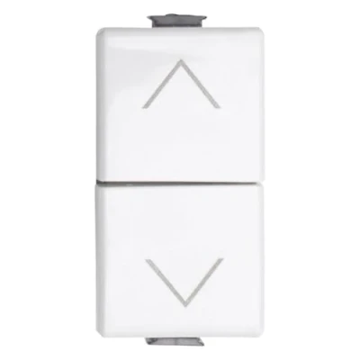 Immagine di Interruttore doppio interbloccato saliscendi tapparella 1P 10A Compatibile Bticino Matix