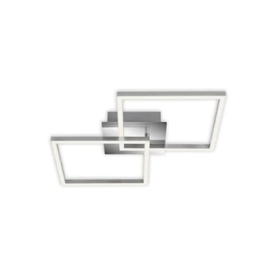 Immagine di BRILONER Leuchten 3210 018 Plafoniera a LED orientabile, Dimmerabile, 24 Watt, 1800 lumen, 3000 Kelvin, Argento cromato, 620 x 368 73 mm