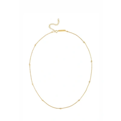 Immagine di SINGULARU Collana Dots. Pendente in Argento Sterling 925 con Piccole Sfere lungo la Catena. Lunghezza Regolabile. Placcatura Oro 18Kt. Gioielli da Donna