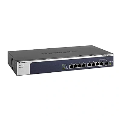 Immagine di NETGEAR Switch Ethernet Multi Gigabit da 10G a 8 porte Unmanaged XS508M, con 1 SFP+ 10G, montaggio desktop o su rack e assistenza limitata vita
