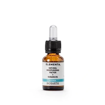 Immagine di Bioearth ELEMENTA Booster Viso Siero NATURAL MOISTURIZING FACTOR + SUGARS 8% Idratante 15 ml Made In Italy Bio Vegan