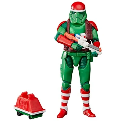 Immagine di Star Wars Hasbro The Black Series, Stormtrooper del Primo Ordine (Holiday Edition) e droide Topo, Action Figure collezionabili a Tema Festivo, in Scala da 15 cm, dai 4 Anni su [Esclusivo Amazon]