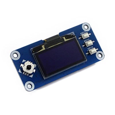 Immagine di Waveshare 1.3inch OLED Display Hat 128x64 Pixels SPI/I2C Interface Embedded Controller Direct pluggable onto Raspberry Pi Supports Jetson Nano