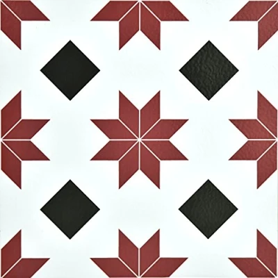 Immagine di WallPops FP2482 Orion Piastrelle adesive per pavimenti, colore: rosso, 10 pezzi