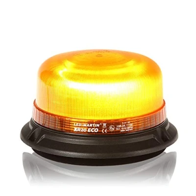 Immagine di LED MARTIN® Lampada a tutto tondo XR20 ECO 12 V/24 V arancione giallo base magnetica cavo da 3,5 m ECE R65 design compatto
