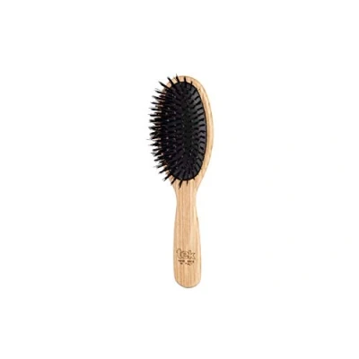 Immagine di TEK Spazzola Ovale Grande con Setole Ecologiche, Handmade in Italy, per Capelli Fini, Districante, Lucidante e la Cura delle Extension