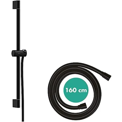 Immagine di hansgrohe Pulsify S Set per Doccia con Asta (0,65 M) E Tubo Flessibile (1,60 M), Nero Opaco