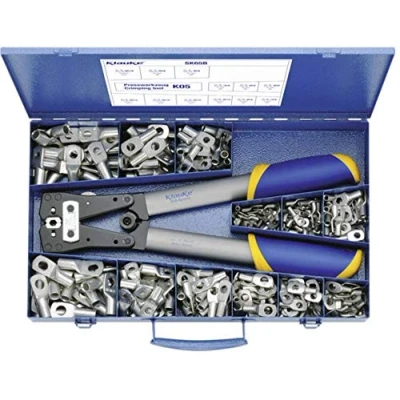 Immagine di Klauke SK65B Assortimento di capicorda a compressione 6 mm² 50 Argento 261 Parti