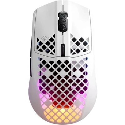 Immagine di Steelseries Aerox 3 Mouse da gioco ergonomico Bluetooth®, Senza fili (radio) Ottico Bianco 6 Tasti 18000 dpi Ergonomico, Illuminato