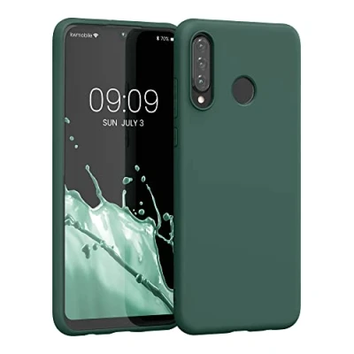 Immagine di kwmobile Custodia Compatibile con Huawei P30 Lite Cover Back Case per Smartphone in Silicone TPU Protezione Gommata verde militare