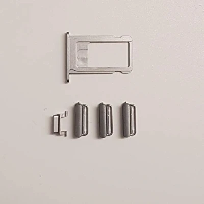 Immagine di Smartex® Set Tasti Neri Laterali + Slot per SIM compatibili con iPhon 6S / Tasto accensione, Volume, Muto