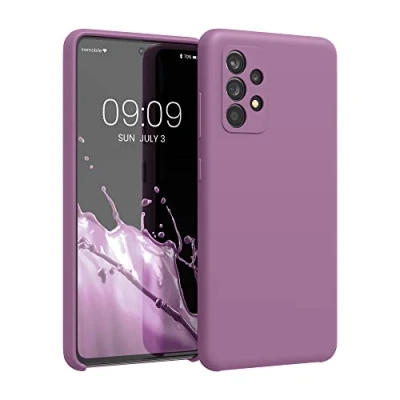 Immagine di kwmobile Cover per Samsung Galaxy A52 / 5G A52s Custodia Back Case Smartphone in Silicone TPU Protezione Gommata viola orchidea