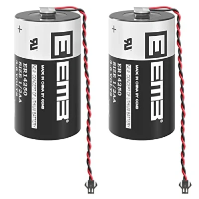 Immagine di EEMB 3.6V batteria al litio di ricambio ER3V ER14250 1200mAh con spina per Yaskawa PLC servo azionamento encoder JZSP BA01 (2 pezzi)