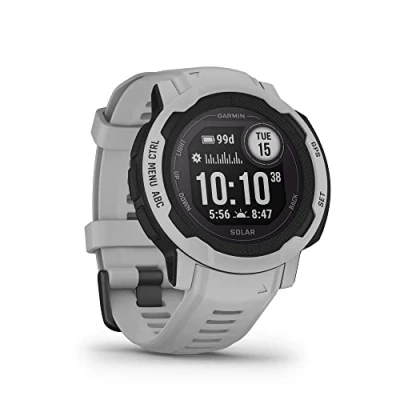 Immagine di Garmin Instinct 2 Solar, Smartwatch, 45mm, Rugged design, Ricarica solare, Autonomia infinita, +30 app multisport, GPS, Cardio, SpO2,Garmin Pay, Connect IQ (Mist Gray) (Ricondizionato)