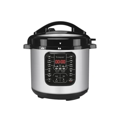 Immagine di BEPER P101COS001 Pentola a Pressione Elettrica con 15 Programmi di Cottura Multicooker, Slow Cooker, Vapore da 6 Litri, in Acciaio inossidabile