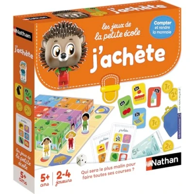 Immagine di Nathan La Piccola Scuola Compro gioco mercantile imparare a contare, sommare e sottrarre educativo per bambini dai 5 anni in su, arancione