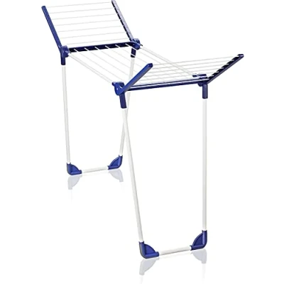 Immagine di Leifheit Pegasus 120 Solid Compact Stendibiancheria, Stendino Multiuso per Interno ed Esterno, Asciugabiancheria Compatto Efficace