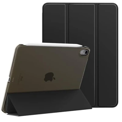 Immagine di MoKo Custodia per iPad Air 6a Gen 11 Pollici M2 2024/ 5a 2022/ 4a 2020, 11&#039;&#039; con Retro Rigido Traslucido, 6/5/4, Nero