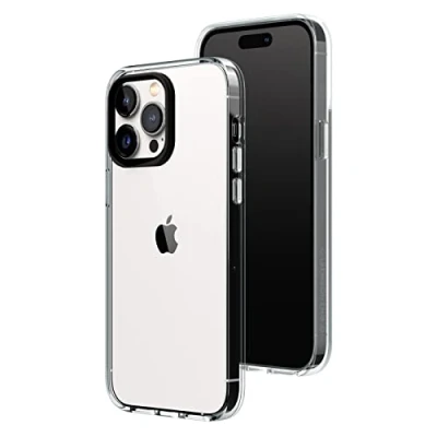 Immagine di RhinoShield Crystal Clear Case Compatible with [iPhone 14 Pro Max] Advanced Yellowing Resistance, High Transparency, Protective and Customizable Phone Black Camera Rim