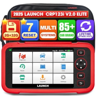 Immagine di LAUNCH CRP123i V2.0 OBD2 Auto Diagnostica, Diagnosi Autos Professionale in Italiano, Veicoli Scanner con 4 Sistemi Diagnostici, 7+ Mantenimento Resets olio/Brake/SAS/ABS/DPF/BMS/ETS, Modello 2024