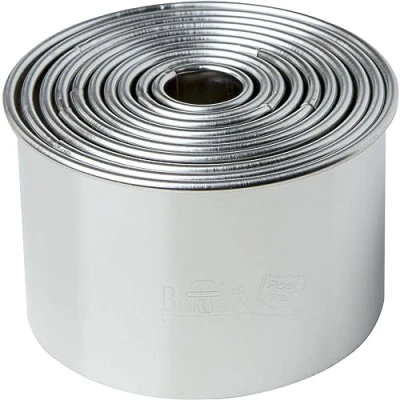 Immagine di Birkmann, stampini in Acciaio Inox, 4 Pezzi, Bianco, 4,5 x 7,2 cm