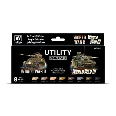 Immagine di Vallejo II &amp; World War III Set di Colori da Modellismo, Multicolore, 17 ml (Confezione 8), 29169