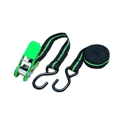 Immagine di Wolfcraft 3442000 Cinghia di fissaggio doppia Capacità carico in trazione diretta (singola/diretta)=176 daN (L x L) 4 m 25 mm Chiusura a cricchetto